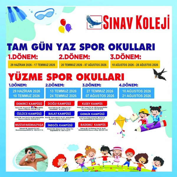 2026 TAM GÜN YAZ SPOR OKULLARI